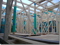 1階建て方状況①